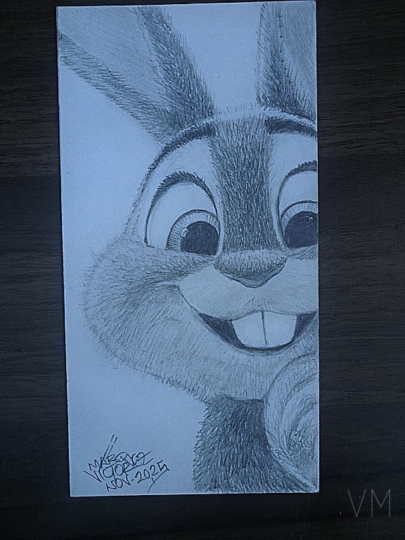 Separador de Judy Hopps de Zootopia asomándose con expresión alegre