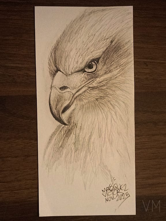 Retrato majestuoso de águila real, plumaje detallado con mirada feroz